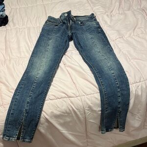 Express Mid-Wash Ankle Jeans